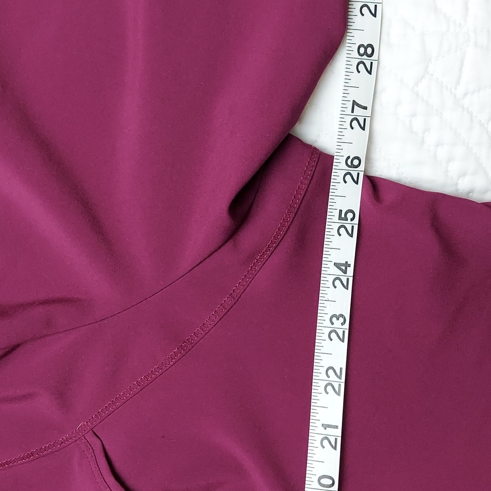 * Cherokee Infinity Soft Stretchy Wine, Zip-Up Jacket 2 Pockets Size 3X Like New - Picture 11 of 12